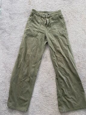 American Eagle Outfitters Olive Green Denim Jacket